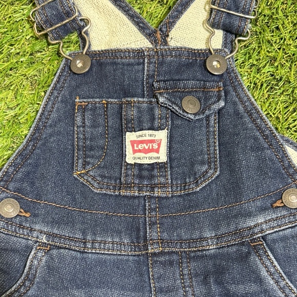 Levi's Kids Dark Blue Overalls - Picture 3 of 7